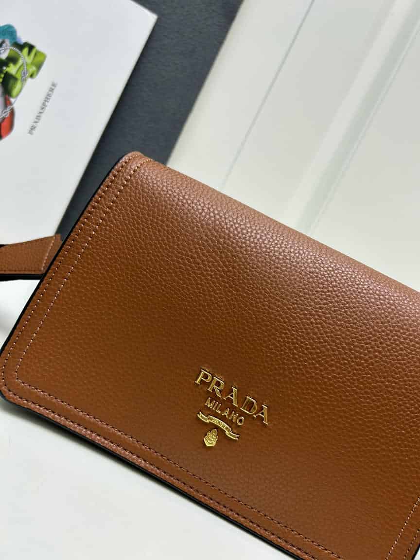 Prada Dual Strap Flap Crossbody Bag  Luxury
