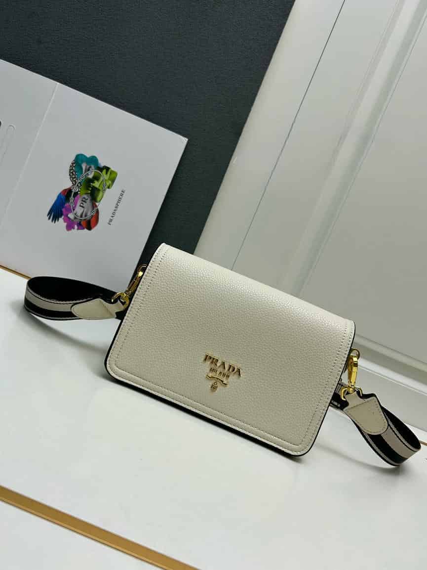 Prada Dual Strap Flap Crossbody Bag  Luxury