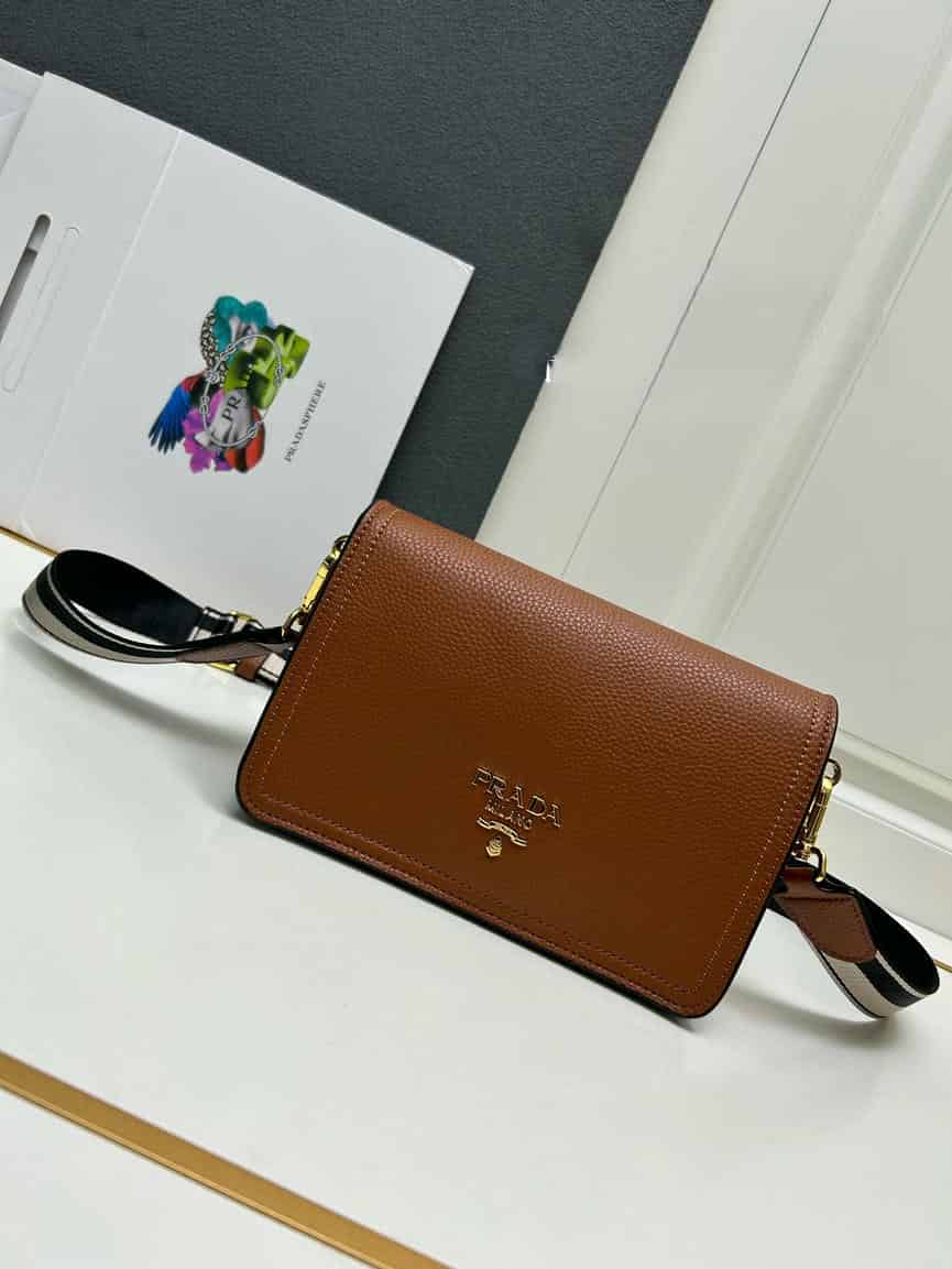Prada Dual Strap Flap Crossbody Bag  Luxury